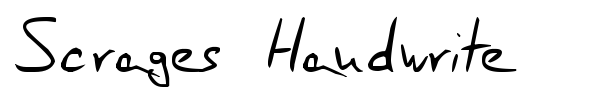 Scrages Handwrite font preview